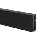 Profilo per Anta modello Plus 11 mm.45x21x3,5 Asta cm.235 Nero Testurizzato |  Emuca